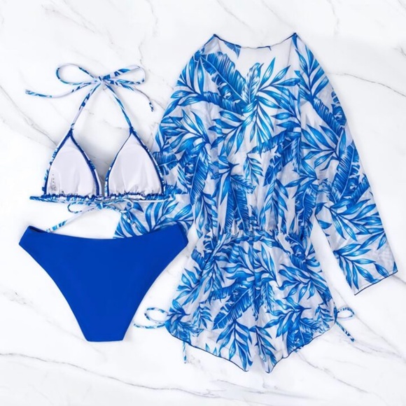 3 Pc Tropical Swim Set - Picture 4 of 10
